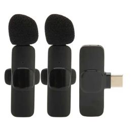 Microphones Type C Wireless Lavalier Microphone Omnidirectional Portable Audio Video Recording Consender Mic for Live Broadcast Interview