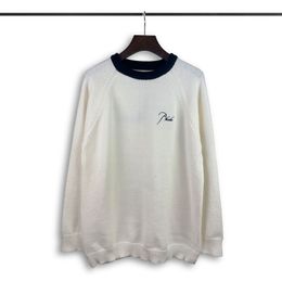 Menses de designer suéteres retro clássicos da moda Cardigan Sweatshirts Men suéter letra bordada no pescoço redondo jumpera23