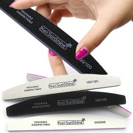 Tools 30pcs Thick Professional Nail File 100/180/240 Buffer Block Uv Gel Varnish Emery File Sandpaper Nail Files White/gray/black