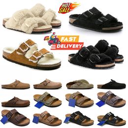 Designer Boston Clogs Slippers For Men Women Germany Slides Fashion Clog Sliders Summer Beach Sandals Loafer Slipper Suede Leather Slide Flip Flops