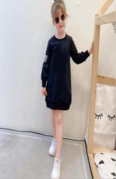 Spring Autumn Girls Long Sleeve Tshirt Dresses Cotton Kids Cartoon Bear Brand Dress Children Casual Sweatshirts4315334