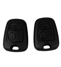 2PCS 2 Button Remote Key Uncut Car Key Blade Fob Case Replacement Shell Cover For Citroen C1 C4 Peugeot 107 207 307 407 206 306 403695248