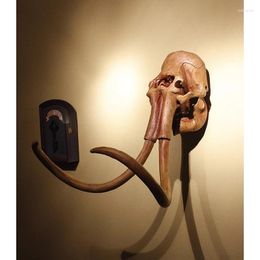 Hooks Products On The Shelves American Country Personality Mammoth Elephant Head Wall Hanging Clubhouse Exhibition