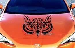 1pcs black Car auto Truck owl eye Decal Vinyl stickers Hood side Decals emblem9109363