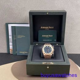 AP Sports Wristwatch Royal Oak Series 26240OR Blue Disc 18K Rose Gold Watch Mens Automatic Machinery 41mm