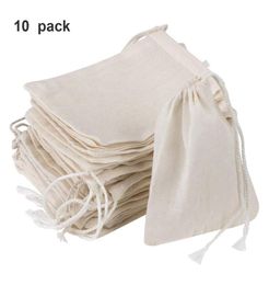 Kitchen Storage bags Cotton Tea Bag Teas Infuser With String Empty Drainer For Spice Food Separate Herb Coffee Philtre Pouch 8 x 109598574