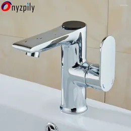 Bathroom Sink Faucets LED Temperature And Digital Display Faucet Solid Brass Chrome Basin Tap Water Power Torneira