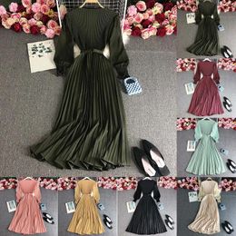 Casual Dresses Sundress Women Design: Pleated Skirt Pressed Pleats Waist Thin Temperament Light Mature Style S Summer Dress