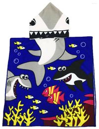 Towel Fashion Kids Hooded Microfiber Boys Girls Bath Towels Super Absorbent Cartoon Child Sunscreen Beach