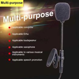Microphones Portable Mini 3.5mm Microphone Condenser Clip-on Lapel Lavalier Mic Wired for Phone Laptop PC Musical instrument 240408