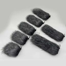 Microphones Furry Windscreen Wind Cover Microphone Windscreen Foam Cover 9-24cm for Mic Windproof Wind Screen Mic Windscreen 240408