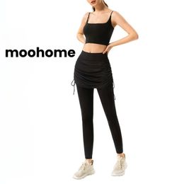Yoga kıyafeti kadın spor salonu sporu sahte iki parçalı pantolon bayan spor kıyafetleri