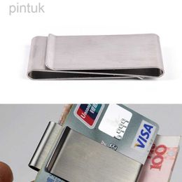 Money Clips Unisex Stainless Steel Credit ID Card Holder Cash Bills Slim Pocket Money Clip 240408