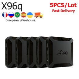 Box 5pcs X96Q Smart Android 10 TV Box Allwinner H313 Quad Core 2.4G Wifi 4K HD 2GB 16GB H.265 Media Player Set Top Box x96 q tvbox