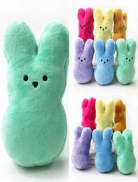 15CM 6 Inch Peeps Stuffed Easter Bunny Velvet Plush Rabbits Kids Toddler Baby Animal Doll Toys Cuddle Boys Girls Birthday Christma5728433