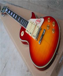 Heavy Relic Ace Frehley Budokan Heritage Cherry Sunburst Aged Electric Guitar 3 Pickups Top Selling7779678