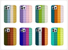 CellPhone Cases Pop it Fidget Bubble Silicone Cover For iPhone 13 7 8 Plus X XR 11 12 Pro Max Relive Stress3223498