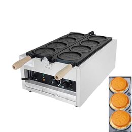 Commerical 4pcs Korean Style Coin Waffle Machine Non-stick Snack Making Machine Round Shape Waffle Maker for Snack Equipment