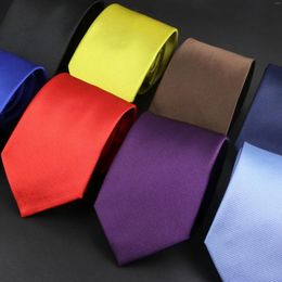 Bow Ties Simple Classic Men Tie Blue Red Orange Colourful 8cm Necktie For Wedding Party Bussiness Host Stage Cravat Accessory Gift