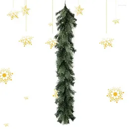 Decorative Flowers Faux Pine Garland For Winter Door Greenery Atmospheric Festive Celebration Room Ornaments Window Walls