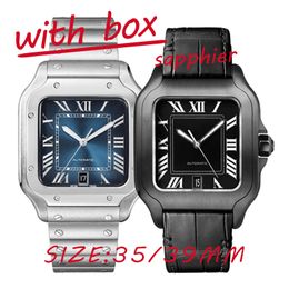 Herren Uhren 35/39mm Womens Hochqualitätsdauer wasserdichte Luxus Uhr Uhr Automatische mechanische Uhr 904L Uhrenbandgummi -Lederband Optional