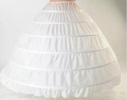 Ball Gown Petticoat Layes White Crinoline Underskirt Bridal Petticoats Wedding Dress Slip 6 Hoop Skirt Crinoline For Quinceanera D5515453