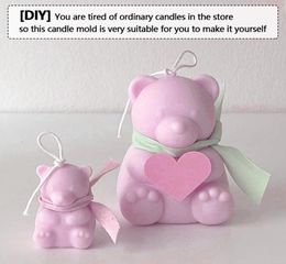 Craft Tools Silicone Candle Mould 3D Bear Molds For Epoxy Resin DIY Handmade Soap Making Supplies8372133