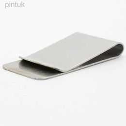 Money Clips Stainless Steel Metal Slim Double Sided Money Clip Fashion Simple Men Women Credit Card Cash Holder 240408