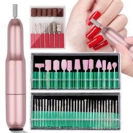 Drills Electric Nail Drill Machine for Manicure Professional Nail Lathe Set 20000RPM Nail Files Drill Bits Gel Polish Remover Tools