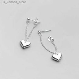 Charm 925 Sterling Silber Damen Herzkette Ohrringe Schmuck Allergie Prävention Party Accessoires Geschenkherzformung Ohrringe240408