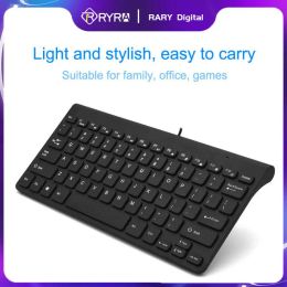 Keyboards RYRA 2.4G USB Wired Keyboard 78 ABS Keycaps Ultra Slim Mini Keyboard Protable Mini Keyboard For Desktop Laptop PC Office Home