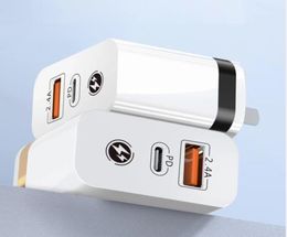 12W Dual Ports chargers Type C PD 24A USB Wall Charger US AC Power Adapters For smartphone8546828