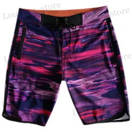 Shorts masculinos secos rápidos troncos de natação elásticos- calças de praia de praia shorts atléticos para mergulhar e surfar na prova d'água de beira-mar 158b T240408