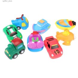 Baby Bath Toys 8 Vehicle Bathing Toys Water Floating Aircraft Car Train Model Quick Dry Bathtub Nursery for Infant(Random Style) L48