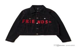 VLONEE FRIENDS joint denim embroidery big V guerrilla shop limited men and women denim jacket sxl6871877