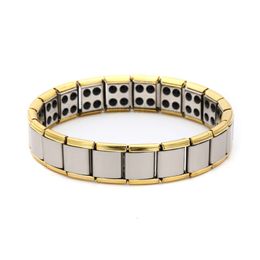 Yingqi Metal Elastic Titanium Steel Anti Static Magnetic Therapy Health and Environmental Protection Bracelet.