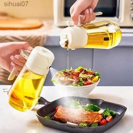 Other Kitchen Dining Bar 2-in-1 oil spray bottle 470ml glass oil dispenser cooking baking vinegar spray barbecue spray bottle barbecue picnic tools yq2400408