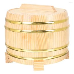 Bowls Rice Steamer Barrel Wood Container Cooked Barrels Wooden Bucket Salad Serving Sushi Snack