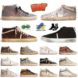 Designer Shoes golden New Sneakers Release Mid Slide Star Hightop From Italys Best Brands Fashion goose's Pink gold Glitter White Doold Dirty Goose Shoes Sports 35-46