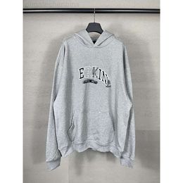 classic loose designer Printing Balencaiiga Paper Hoodies Casual Hoodie Sweater Unisex High Sleeved Version Letter Paris b Loose Family Long Adhesive Hooded T