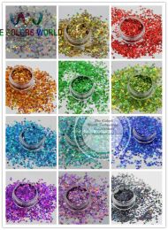 Decorations 12 holographic butterfly shape sequins paillette for nail decoration and other art DIY decora Size : 3MM