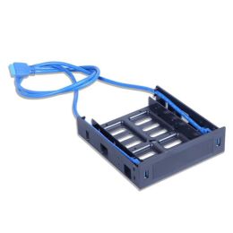 Drives 2 X USB 3.0 Front Panel with 3.5Inch Device/HDD or 2.5Inch SSD/HDD to 5.25 Floppy to Optical Drive Bay Tray Bracket