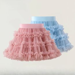 Kid Girls Tutu Skirts Ball Gown Princess Skirt Summer Children Skirts Fluffy Skirts Puffy Tulle Skirts 240329