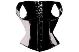 Bustiers & Corsets PVC Goth Strap Underbust Waist Cincher Bustier Corset G-string Size S-2XL Body Shaper Fast Delivery6040343