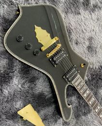 Metal Black Electric Guitar Body Mahogany Building Colour Hardware Gold Inlays Colour Block8341834