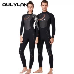 Suits OULYLAN 3MM Neoprene Suit Women Wetsuit Diving Suit Full Body Long Sleeve Men Keep Warm Scuba Surfing Spearfishing Water Sport