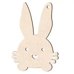 Party Decoration 70PCS Unfinished Blank Wood Cutout Wooden Easter D DIY Craft For Spring