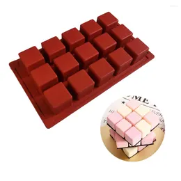 Baking Moulds DIY Cube Shape Mousse Silicone Mould Fondant Cake Pudding Chocolate Ice Mould Pastry Decoration Bakeware Tools