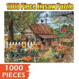 1000PCS Zingy Thanksgiving Children Toy Adult Puzzle 1000 Pattern Piece Home DIY Zipper Pouch 240401