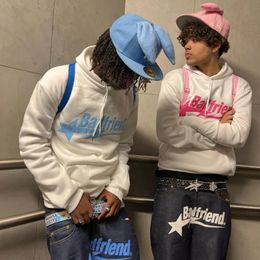 Badfriend Inghilterra con cappuccio stampato in stile per la felpa da donna in cotone con cappuccio di streetwear retrò di abbigliamento da streetwear abbigliamento 240408 240408